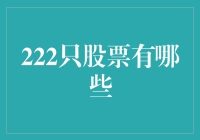 222只股票的投资机遇与风险分析