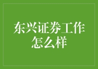 东兴证券工作体验：一份金融行业的深度观察与思考