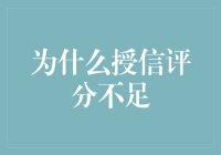 为什么我的授信评分总是负数？