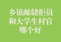 乡镇邮储柜员与大学生村官：角色定位与职业价值比较