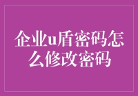 企业U盾密码修改全攻略：安全与便捷的双重保障