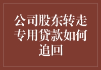 怎样追回被公司股东转走的专用贷款？