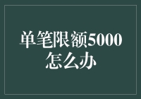 单笔限额5000元？莫慌，这里有五种方法让你一夜暴富！