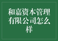 和嘉资本管理有限公司：专业投资团队引领未来