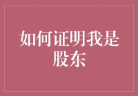 如何通过公司章程、股东名册等手段证明我是股东