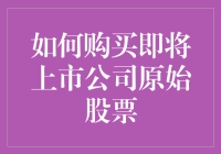 购买即将上市公司原始股票，从新手到老手的升级攻略