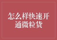 从零到满，快速开通微粒贷攻略：让你的手机也能放钱