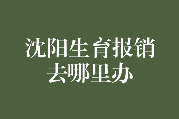 沈阳生育报销去哪里办