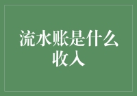 流水账是什么收入？其实我天天在数流水！