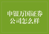 申银万国证券公司：成就辉煌的证券行业先锋