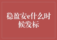 稳盈安e发标时间分析：探索背后的规律与策略