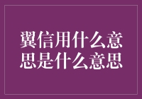 翼信用到底是什么？