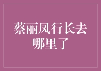 蔡丽凤行长去哪儿啦？——探秘金融界的神隐高手