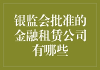 银监会批准的金融租赁公司有哪些？解析中国金融租赁市场的发展与监管